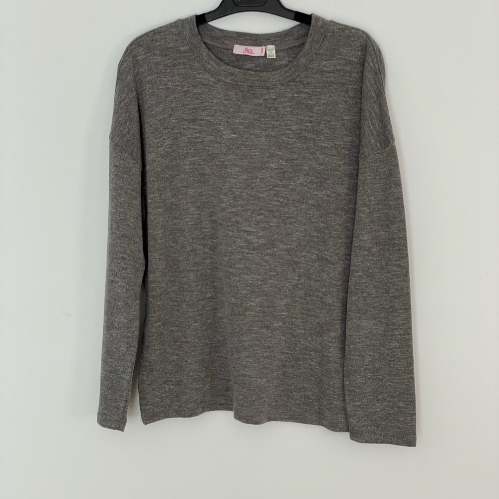 Holt Renfrew /HR2 Woman Cotton blend Grey Crew Neck Jersey Sweater Size M